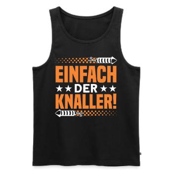 Silvester Feuerwerk Feuerwerker Geschenk - Männer Premium Bio Tank Top - Schwarz - Vorne - AI Model Male 178 light (178cm)