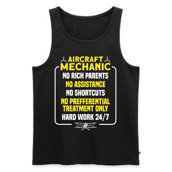 Luftfahrt Liebhaber Flugzeuge Fluggerätmechaniker - Männer Premium Bio Tank Top - Schwarz - Vorne - AI Model Male 178 light (178cm)