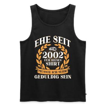 20 Jahre Ehe Ehepaar Porzellanhochzeit Geschenk - Männer Premium Bio Tank Top - Schwarz - Vorne - Michal (187cm)