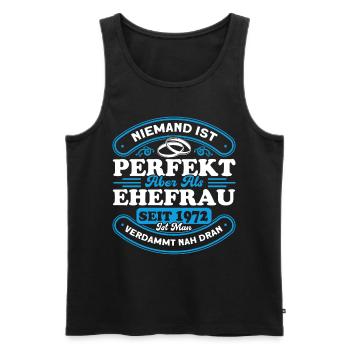 Ehepaar 50. Hochzeitstag Goldene Hochzeit Geschenk - Männer Premium Bio Tank Top - Schwarz - Vorne - Michal (187cm)