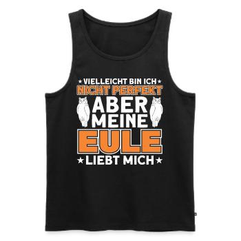 Eulen Liebhaber Eulen Eule Geschenk - Männer Premium Bio Tank Top - Schwarz - Vorne - Michal (187cm)