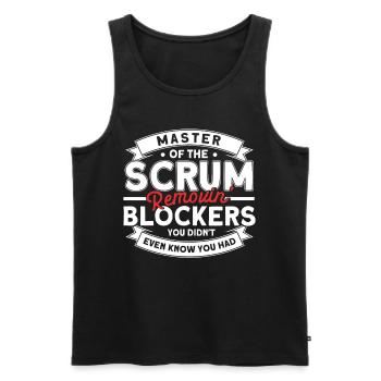 Git Developer Scrum Master Programmer Gift - Men's Premium Organic Tank Top - black - Front - AI Model Male 178 light (178cm)