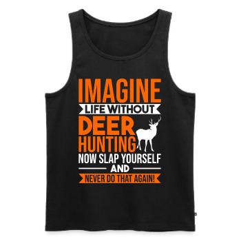Jäger Rotwild Hirsche Jagen Geschenk - Männer Premium Bio Tank Top - Schwarz - Vorne - AI Model Male 178 light (178cm)