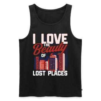 Entdecker Verlassene Orte Urbane Erkundung - Männer Premium Bio Tank Top - Schwarz - Vorne - AI Model Male 178 light (178cm)