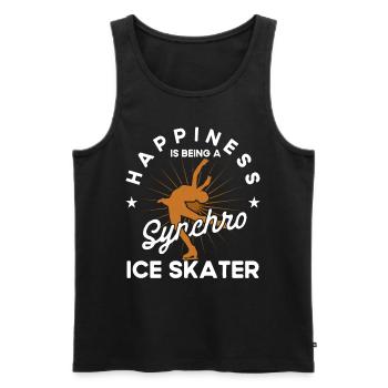Synchro Group Figure Skater Skating - Men's Premium Organic Tank Top - black - Front - AI Model Male 178 light (178cm)
