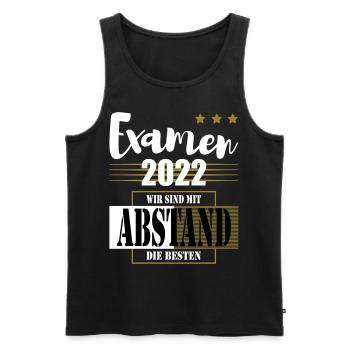 Examen 2022 Wir sind mit Abstand die Besten - Männer Premium Bio Tank Top - Schwarz - Vorne - Michal (187cm)