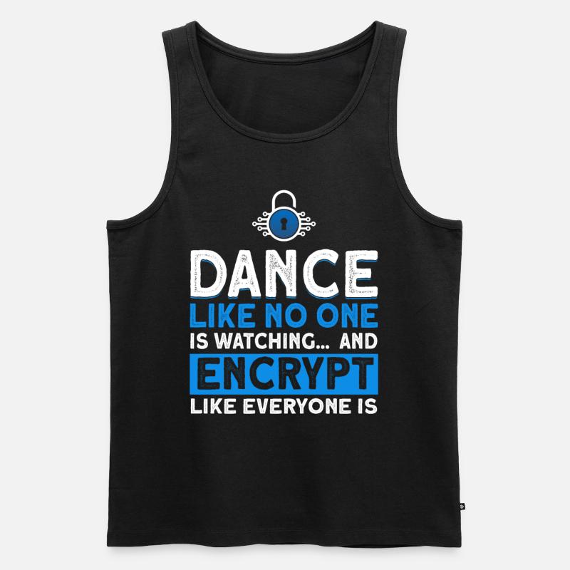 Computerfreak IT Sicherheit Cybersecurity Geschenk - Männer Premium Bio Tank Top - Schwarz