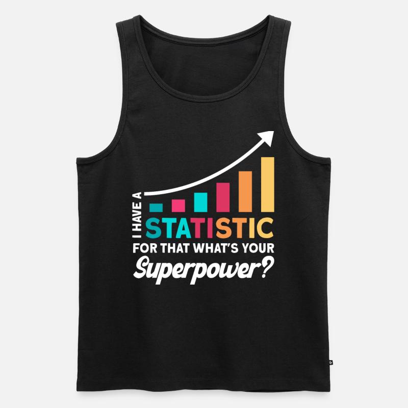 Analyste statistique Statisticien Gift - Débardeur bio Premium Homme - noir