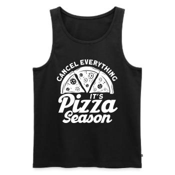 Feinschmecker Foodie Pizza Geschenk - Männer Premium Bio Tank Top - Schwarz - Vorne - AI Model Male 178 light (178cm)