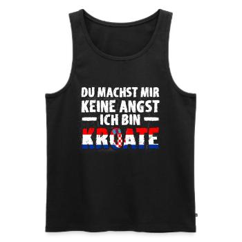 Kroatien Flagge Kroate Kroatien Geschenk - Männer Premium Bio Tank Top - Schwarz - Vorne - Michal (187cm)