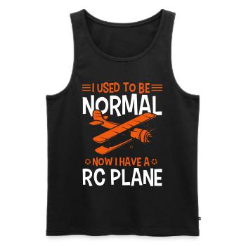 Modèle réduit d’avion modèle volant Modèle réduit d’avion - Débardeur bio Premium Homme - noir - Devant - AI Model Male 178 light (178cm)