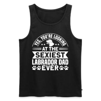 Labrador Labrador Vater Labrador Liebhaber - Männer Premium Bio Tank Top - Schwarz - Vorne - AI Model Male 178 light (178cm)