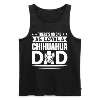 Chihuahua Papa Chihuahua Amoureux Chihuahua - Débardeur bio Premium Homme - noir - Devant - AI Model Male 178 light (178cm)