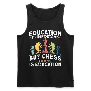 Schach Schachfigur Schachspieler - Männer Premium Bio Tank Top - Schwarz - Vorne - Michal (187cm)