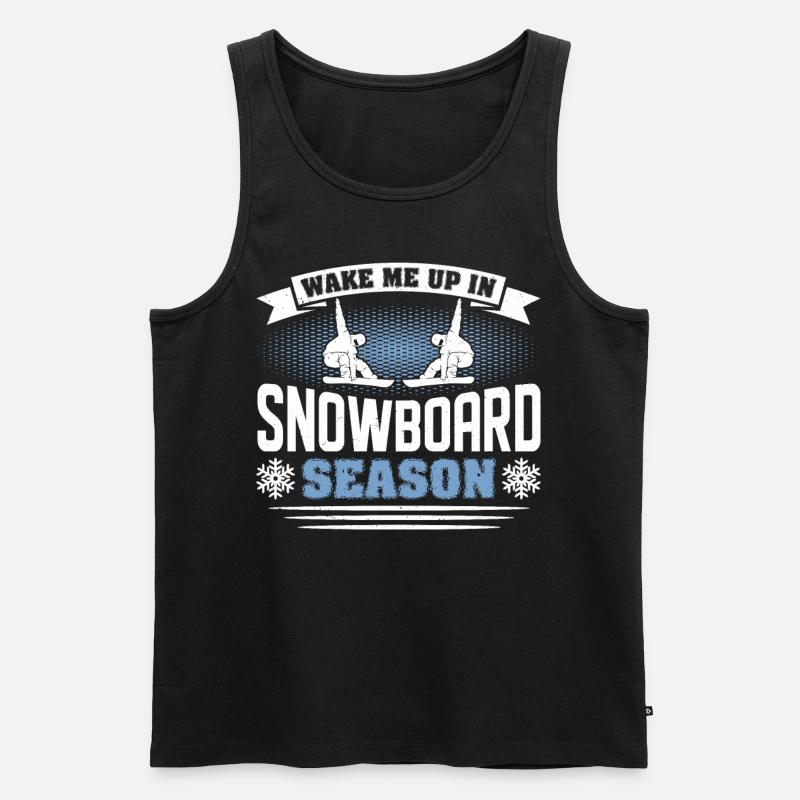 Snowboarder Snowboarden Snowboard - Männer Premium Bio Tank Top - Schwarz