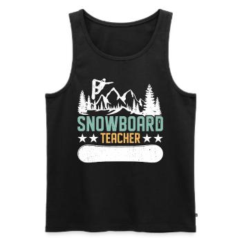 Snowboarder Snowboarden Snowboard - Männer Premium Bio Tank Top - Schwarz - Vorne - AI Model Male 178 light (178cm)