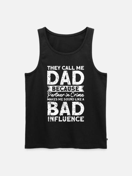 Vater Familie Papa - Männer Premium Bio Tank Top - Schwarz