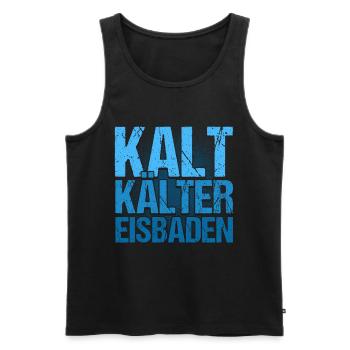 Eisbaden Kaltduscher Eisbader - Männer Premium Bio Tank Top - Schwarz - Vorne - AI Model Male 178 light (178cm)