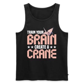 Origami Master Paper Folding Origami - Men's Premium Organic Tank Top - black - Front - AI Model Male 178 light (178cm)