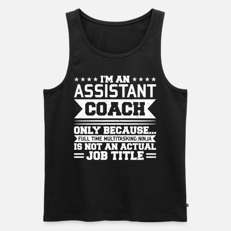 Assistant Coach Assistant Coach Trainer - Men's Premium Organic Tank Top - black
