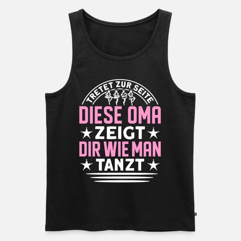 Linedance Oma Line Dance Linedancing - Männer Premium Bio Tank Top - Schwarz