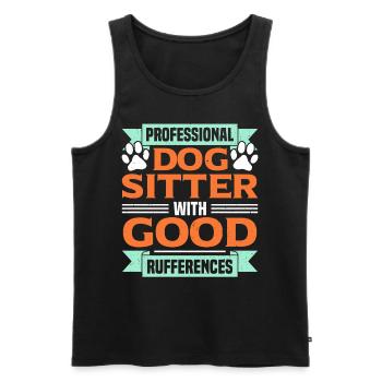 Sitter Business Hundesitter Hundeausführer - Männer Premium Bio Tank Top - Schwarz - Vorne - AI Model Male 178 light (178cm)