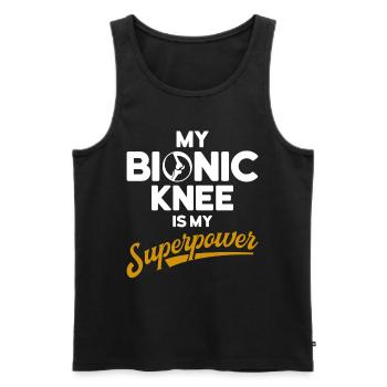Joint Replacement Patients Knee Joint Replacement - Men's Premium Organic Tank Top - black - Front - AI Model Male 178 light (178cm)