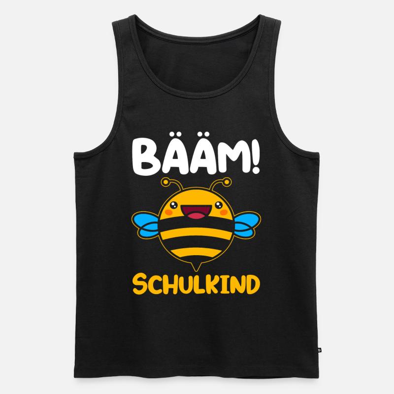 Biene Schulbeginn Schulanfänger Schulkind - Männer Premium Bio Tank Top - Schwarz