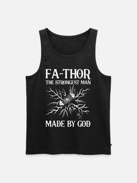 Fa-Thor Father Papa Dad - Men's Premium Organic Tank Top - black