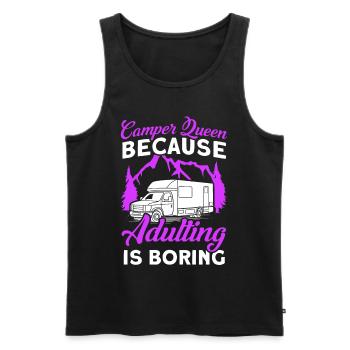 Outdoor Camper Campen Wohnwagen Camping - Männer Premium Bio Tank Top - Schwarz - Vorne - Michal (187cm)