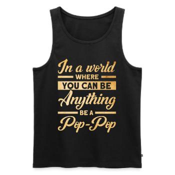 Pop-Pop Grandpa Grandfather Grandfather - Men's Premium Organic Tank Top - black - Front - Michal (187cm)