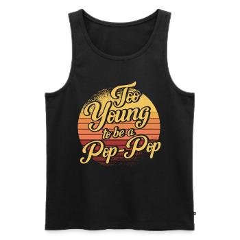 Pop-Pop Grandpa Grandfather Grandfather - Men's Premium Organic Tank Top - black - Front - Michal (187cm)