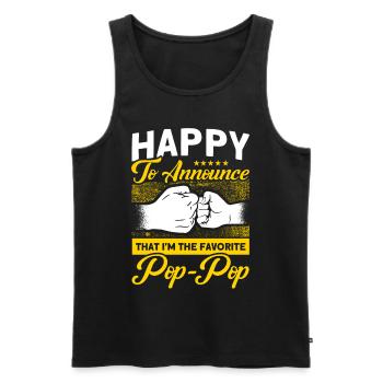 Pop-Pop Grandpa Grandfather Grandfather - Men's Premium Organic Tank Top - black - Front - Michal (187cm)