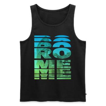 Rome Italie Colisée Ville Skyline Accueil Amour - Débardeur bio Premium Homme - noir - Devant - Michal (187cm)