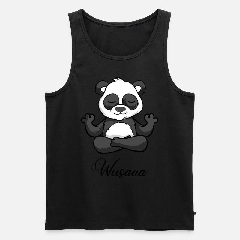Auszeit Durchatmen Wusaaa Panda - Männer Premium Bio Tank Top - undefined