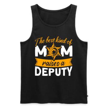 Mama Hilfssheriff Mama Mutter - Männer Premium Bio Tank Top - Schwarz - Vorne - Michal (187cm)