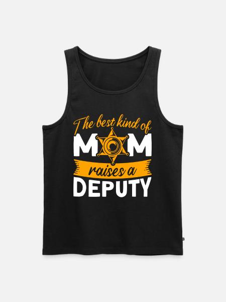 Mama Hilfssheriff Mama Mutter - Männer Premium Bio Tank Top - Schwarz