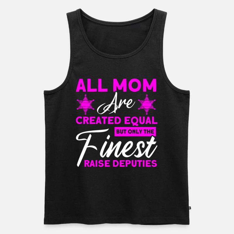 Abgeordnete Hilfssheriff Mama Mutter - Männer Premium Bio Tank Top - Schwarz