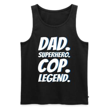 Legende Polizist Polizei Polizei Großvater - Männer Premium Bio Tank Top - Schwarz - Vorne - Michal (187cm)