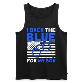 Amerikanisch Polizist Polizei Polizei Großvater - Männer Premium Bio Tank Top - Schwarz - Vorne - Michal (187cm)