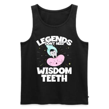 Wisdom Teeth Wisdom Tooth Patient Dentist - Men's Premium Organic Tank Top - black - Front - AI Model Male 178 light (178cm)