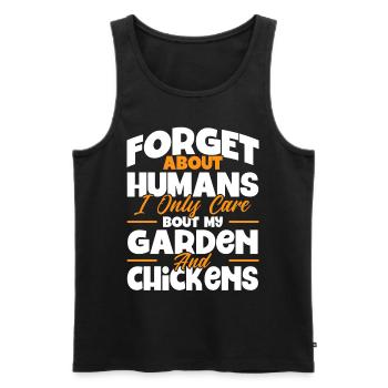 Gardening Gardener Chicken Farmer Chicken Feeder - Men's Premium Organic Tank Top - black - Front - AI Model Male 178 light (178cm)