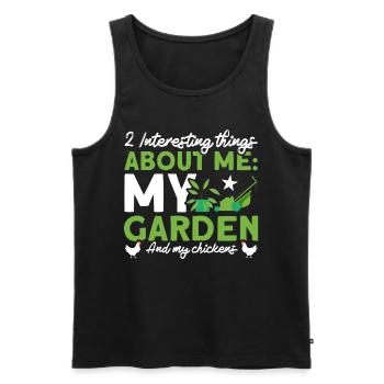 Gardening Gardener Chicken Farmer Chicken Feeder - Men's Premium Organic Tank Top - black - Front - AI Model Male 178 light (178cm)