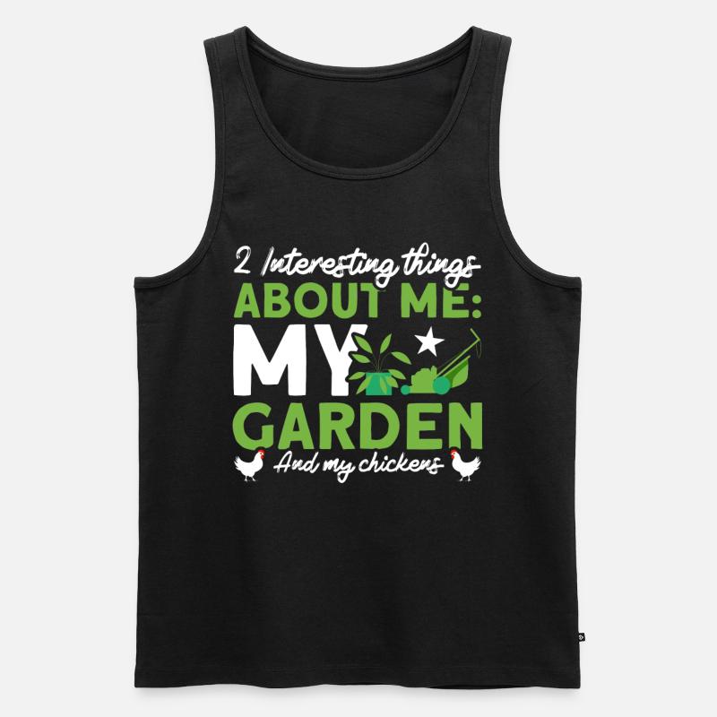 Gartenarbeit Gärtner Hühnerfarmer Hühnerfütterer - Männer Premium Bio Tank Top - Schwarz