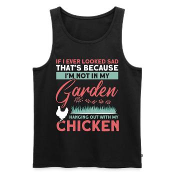 Gardening Gardener Chicken Farmer Chicken Feeder - Men's Premium Organic Tank Top - black - Front - AI Model Male 178 light (178cm)