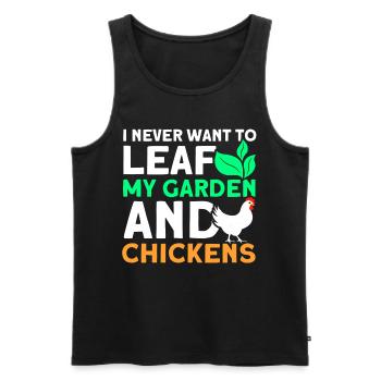 Gardening Gardener Chicken Farmer Chicken Feeder - Men's Premium Organic Tank Top - black - Front - AI Model Male 178 light (178cm)