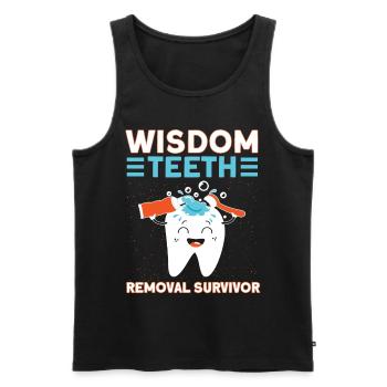 Wisdom Teeth Wisdom Tooth Patient Dentist - Men's Premium Organic Tank Top - black - Front - AI Model Male 178 light (178cm)