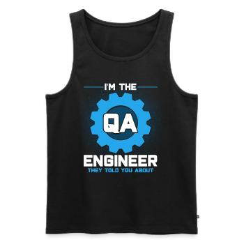 QA Ingenieur QA Tester Software Tester - Männer Premium Bio Tank Top - Schwarz - Vorne - AI Model Male 178 light (178cm)