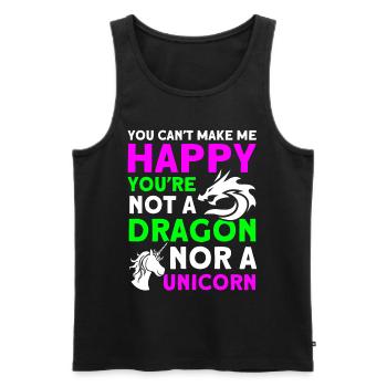 Happy Dragon Unicorn Unicorn Lover - Men's Premium Organic Tank Top - black - Front - AI Model Male 178 light (178cm)