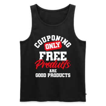 Coupon Shopper Discount Couponer Discount Sale - Men's Premium Organic Tank Top - black - Front - AI Model Male 178 light (178cm)